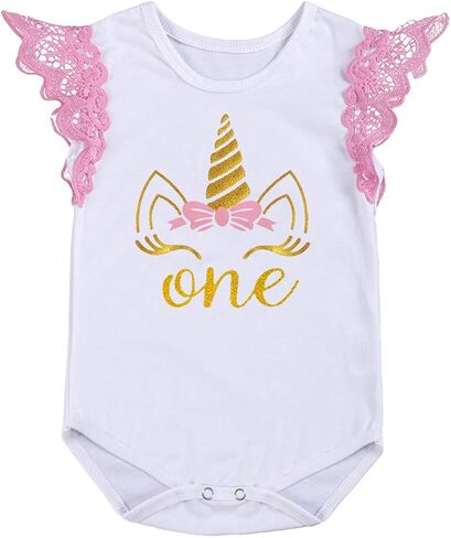 Rainbow Unicorn Baby Girls Costume 1st Birthday Cake Smash Outfits Princess Romper Handmade Tutu Skirt Headband in Saudi Arabia