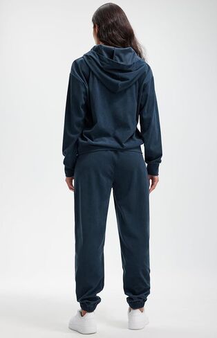 Libin Women's 2 Piece Sweatsuits Lounge Sets Corduroy Half Zip Hoodie Sweatshirt Sweatpants With Pockets Fall Outfits in Kuwait