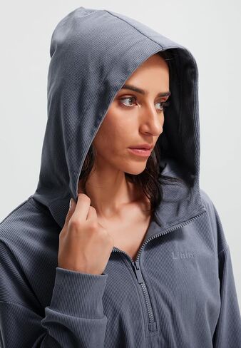 Libin Women's 2 Piece Sweatsuits Lounge Sets Corduroy Half Zip Hoodie Sweatshirt Sweatpants With Pockets Fall Outfits in Kuwait