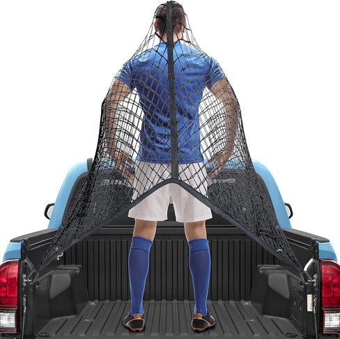 Cargo Net for Pickup Truck Bed, Highly Elastic Stretchable Truck Cargo Net Suitable for Daily Light Loads of Trucks, SUV, 4'x4' Stretches to 8' x 8' in Saudi Arabia