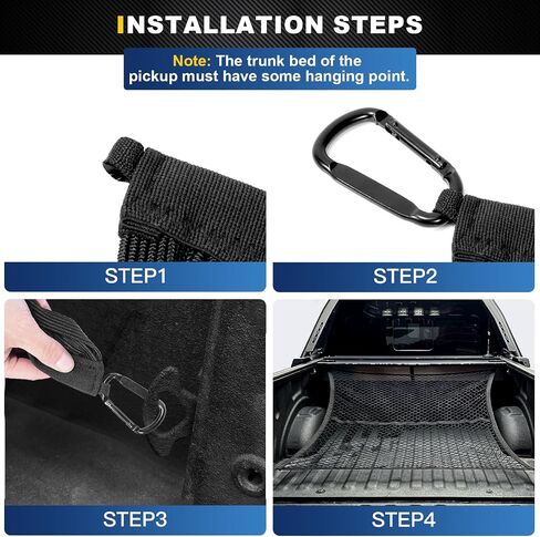 Cargo Net for Pickup Truck Bed, Highly Elastic Stretchable Truck Cargo Net Suitable for Daily Light Loads of Trucks, SUV, 4'x4' Stretches to 8' x 8' in Saudi Arabia