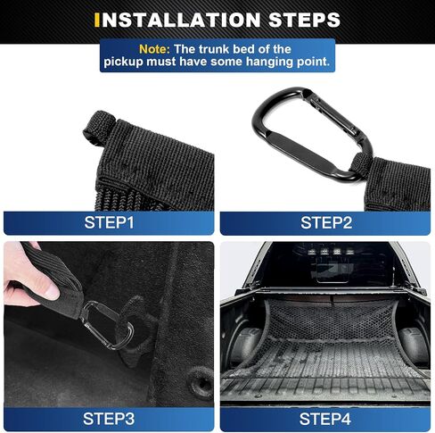 Cargo Net for Pickup Truck Bed, Highly Elastic Stretchable Truck Cargo Net Suitable for Daily Light Loads of Trucks, SUV, 4'x4' Stretches to 8' x 8' in Saudi Arabia