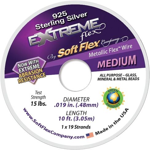 Soft Flex Extreme Flex Wire 19 Strand 48 mm x 10 Ft - Tarnish Resistant Jewelry Wire in Saudi Arabia