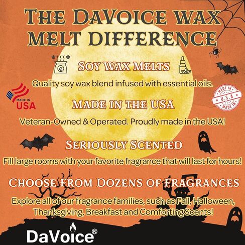Halloween Wax Melts Wax Cubes Soy Wax Blend Melt - Long Lasting Halloween Scents Orange Citrus Wax Melts for Halloween Wax Warmer, Halloween Scented Wax Melts for Fall (2.2oz, 6 Cubes - Magic Potion) in Saudi Arabia