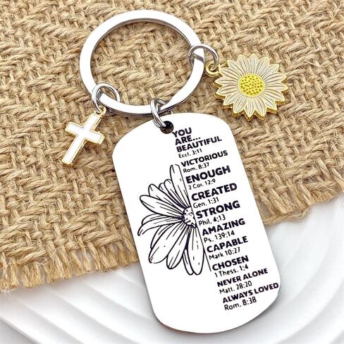 Christian Gifts for Women Friends Inspirational Religious Keychain Gifts for Teen Girls Women Catholic Confirmation Gifts Birthday Christmas Gift in Kuwait