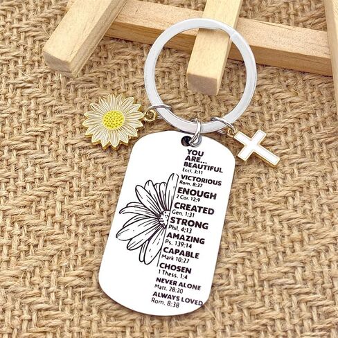 Christian Gifts for Women Friends Inspirational Religious Keychain Gifts for Teen Girls Women Catholic Confirmation Gifts Birthday Christmas Gift in Kuwait