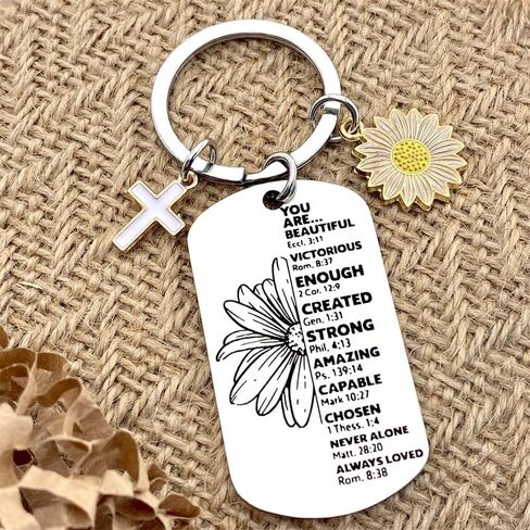 Christian Gifts for Women Friends Inspirational Religious Keychain Gifts for Teen Girls Women Catholic Confirmation Gifts Birthday Christmas Gift in Kuwait