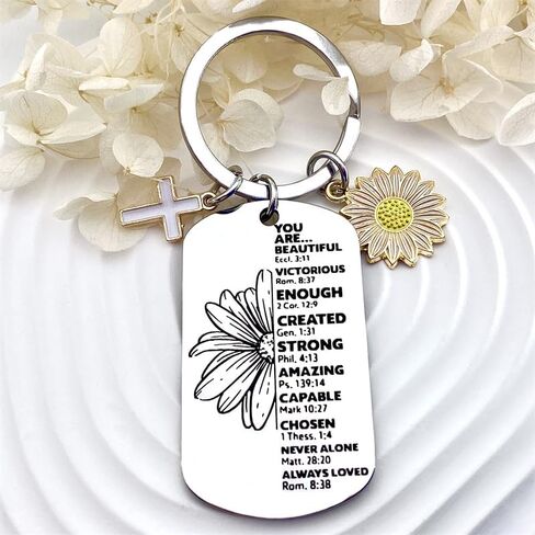 Christian Gifts for Women Friends Inspirational Religious Keychain Gifts for Teen Girls Women Catholic Confirmation Gifts Birthday Christmas Gift in Kuwait