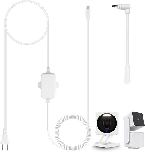 10Ft/3m Charging Cable Power Adapter Designed for Wyze Cam Pan v3, Wyze OG, Wyze Cam v3 and v3 Pro, No Need for a Charging Head, Suitable for Indoor and Outdoor Use, IP67 Waterproof in Saudi Arabia