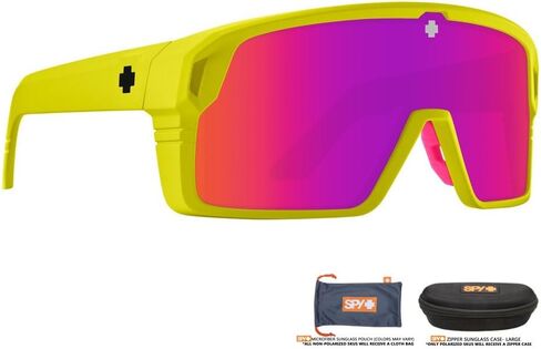 نظارات شمسية مستطيلة الشكل من SPY Monolith مقاس 62 ملم للرجال + حزمة مع مجموعة نظارات مجانية من Designer iWear in Saudi Arabia