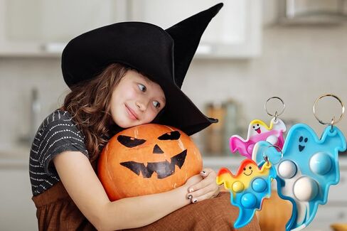 مجموعة من 30 عبوة من Ghost Push Fidget Bubble Mini Pop Fidget للمراهقين والأطفال، لوازم حفلات عيد الهالوين الصغيرة وهدايا جوائز الطلاب في الفصل الدراسي in Kuwait