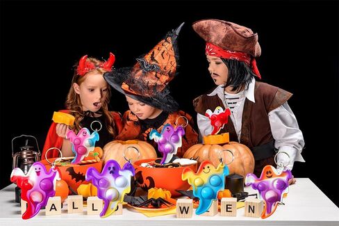 مجموعة من 30 عبوة من Ghost Push Fidget Bubble Mini Pop Fidget للمراهقين والأطفال، لوازم حفلات عيد الهالوين الصغيرة وهدايا جوائز الطلاب في الفصل الدراسي in Kuwait