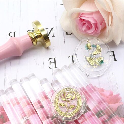 yolakis الغراء بندقية الشمع ختم العصي عدة 20 قطعة لون شفاف ختم الشمع العصي عدة لختم الشمع ختم كبيرة لدعوة الزفاف بطاقات عيد الميلاد المغلفات حزمة الشمع ختم ديكو (عدة مسدس الشمع الغراء) in Kuwait