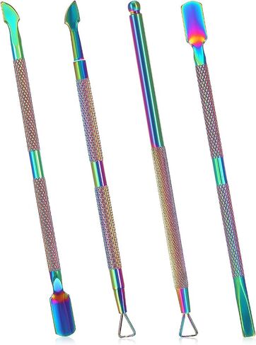 4 Pcs Wax Carving Tools Set, Double-Ended Wax Modeling Tool, Stainless Steel Rainbow Sculpting Tools for Handicrafts Wood, Wax, Clay, Pottery Jewellery Detailing Modeling in Saudi Arabia