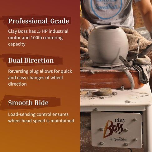 Speedball Clay Boss Pottery Wheel with 0.5 hp Motor, 14-Inch Wheel Head, 100 lb Capacity in Saudi Arabia