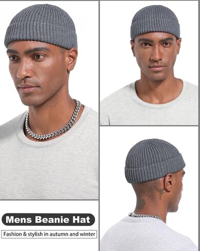 Swag Wool Short Fisherman Beanie for Men Women, Knit Cuff Warm Winter Hats, Soft Trawler Skull Cap Watch Hat Unisex in Saudi Arabia