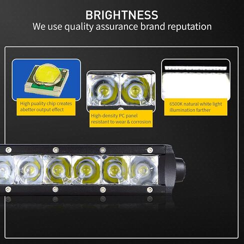 Willpower 38 inch 180W Spot Single Row 14400LM Off Road LED Fog & Driving Roof Bumper Light Bars 2 Style Mounting Brackets for Off road ATV UTV Trucks Boat,12V 24V Waterproof in Saudi Arabia