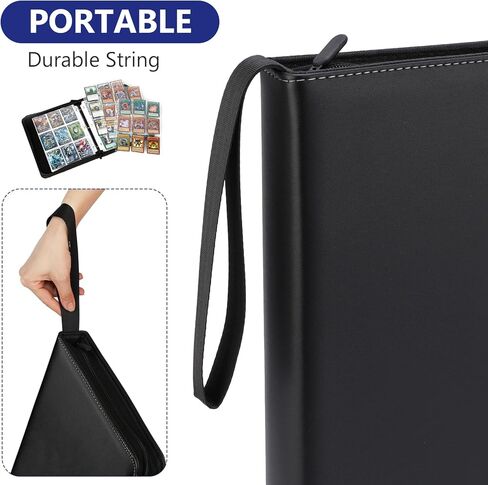 حافظة بطاقات تجارية بأكمام، حافظة بطاقات رياضية مكونة من 9 جيوب، سحاب ممتاز 900 جيب من البولي يوريثان، حافظة بطاقات لألبومات البطاقات القابلة للجمع من أجل MTG، من أجل TCG، البطاقات الرياضية، بطاقات الألعاب in Kuwait