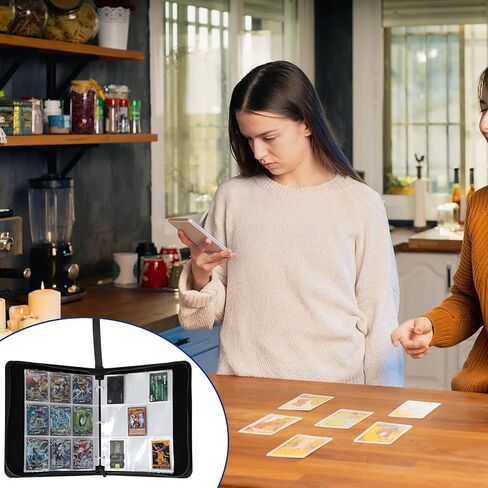 حافظة بطاقات تجارية بأكمام، حافظة بطاقات رياضية مكونة من 9 جيوب، سحاب ممتاز 900 جيب من البولي يوريثان، حافظة بطاقات لألبومات البطاقات القابلة للجمع من أجل MTG، من أجل TCG، البطاقات الرياضية، بطاقات الألعاب in Kuwait