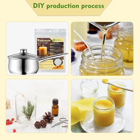 كريات شمع العسل الأبيض الطبيعي من EDSRDRUS، مفلترة ثلاثية للعناية بالبشرة والوجه والجسم والشعر. مثالية للكريمات واللوشن ومرطب الشفاه وصناعة الصابون. (2 جنيه) in Kuwait