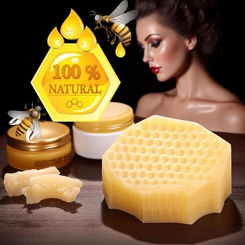كريات شمع العسل الأبيض الطبيعي من EDSRDRUS، مفلترة ثلاثية للعناية بالبشرة والوجه والجسم والشعر. مثالية للكريمات واللوشن ومرطب الشفاه وصناعة الصابون. (2 جنيه) in Kuwait