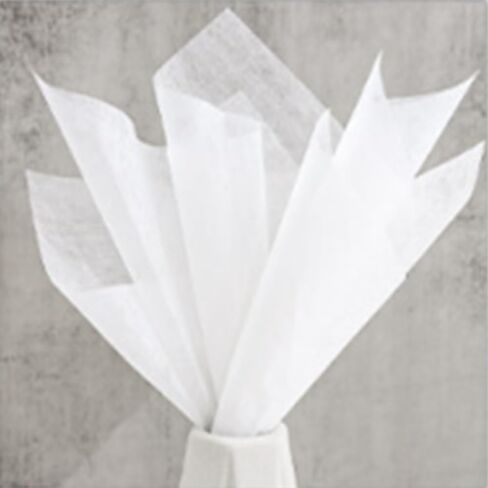 OUKEYI 40 Sheets Korean Of Cotton Wrapping Flower Paper Non-Woven Floral Wrapping Paper, Waterproof Pleated Withdrawable Flower Bouquet Lining Paper Gift Packaging Paper (Milk) in Kuwait