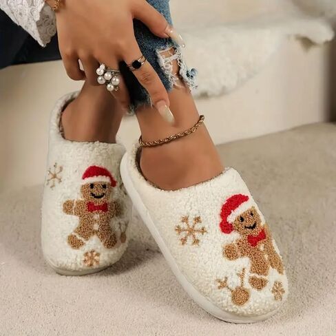 Women's Men's Retro Leopard Print Smiley Slippers Lightning Bolt Smiley Slippers Memory Foam Soft Plush Slippers Warm Non-Slip Home Shoes in Saudi Arabia