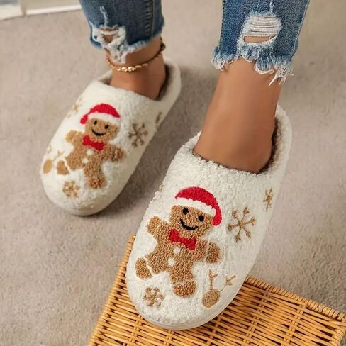 Women's Men's Retro Leopard Print Smiley Slippers Lightning Bolt Smiley Slippers Memory Foam Soft Plush Slippers Warm Non-Slip Home Shoes in Saudi Arabia