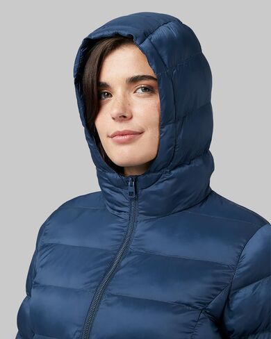 32 Degrees Heat Women's Lightweight Poly-Fill Packable Hooded Jacket | Layering | Semi-Fitted | Zippered Pockets in Saudi Arabia