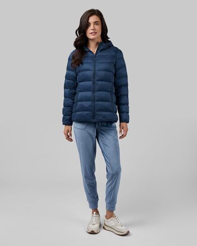 32 Degrees Heat Women's Lightweight Poly-Fill Packable Hooded Jacket | Layering | Semi-Fitted | Zippered Pockets in Saudi Arabia