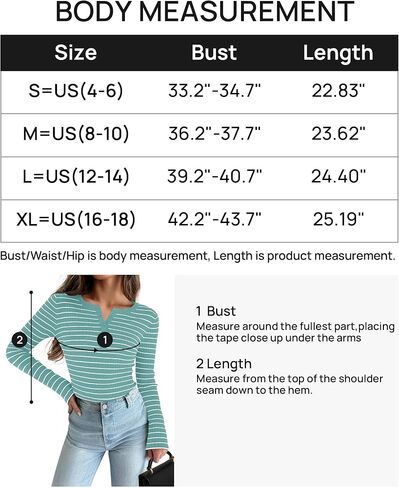 ZESICA Womens Long Sleeve Striped Shirts V Neck Button Up Sweater Casual Loose Basic Tops 2024 Trendy Fall Clothes in Saudi Arabia