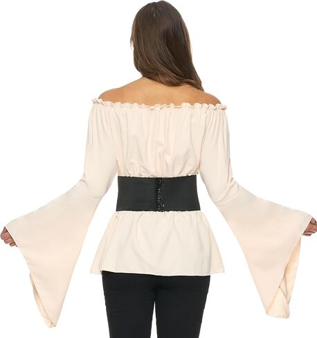 Spooktacular Creations Women Pirate Costume, Adult Halloween Renaissance Costume, Pirate Top for Halloween Costumes Cosplay in Saudi Arabia