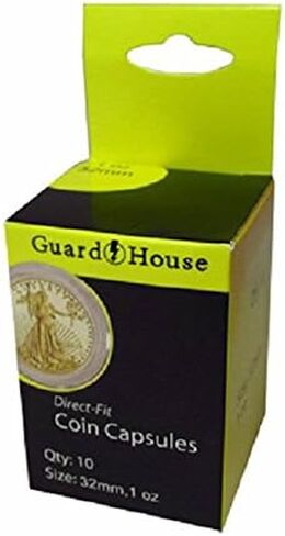كبسولات العملات المعدنية ذات المقاس المباشر من Guardhouse، 1 أونصة من النسر الذهبي 32 مم، 10 عبوات in Saudi Arabia