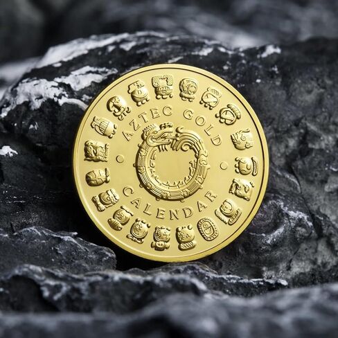 PiaoHao Mayan Aztec Calendar Art Prophecy Culture Challenge Coin,Mexican Maya Commemorative Coin Art Collection-Gold in Kuwait