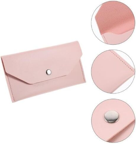 قطعتان من محفظة المغلف الوردي من جلد البولي يوريثان، مغلف نقدي قابل لإعادة الاستخدام، محفظة نقود صغيرة، محفظة أموال صغيرة لحامل النقود النقدية للنساء والرجال، مظاريف البنك للنقود والمظاريف والبريد ومستلزمات الشحن in Kuwait