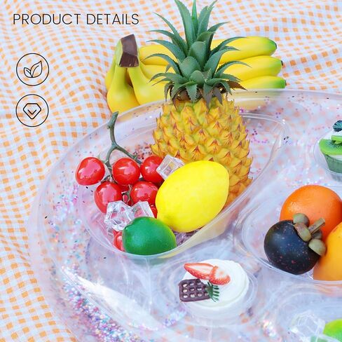 FUTUREPLUSX Inflatable Floating Drink Holder, Pool Drink Float Large Capacity for Beach Hot Tub Clear in Saudi Arabia