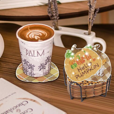 Keluna Diamond Art Christmas Coasters - Christmas Gnome Diamond Art Coasters, Diamond Art Painting Christmas Coasters Kit, Diamond Painting Coasters Winter Diamond Art Painting Kits for Adult (8 pcs) in Saudi Arabia