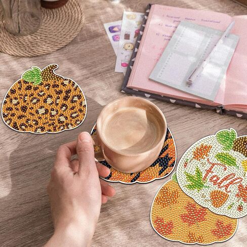 Keluna Diamond Art Christmas Coasters - Christmas Gnome Diamond Art Coasters, Diamond Art Painting Christmas Coasters Kit, Diamond Painting Coasters Winter Diamond Art Painting Kits for Adult (8 pcs) in Saudi Arabia