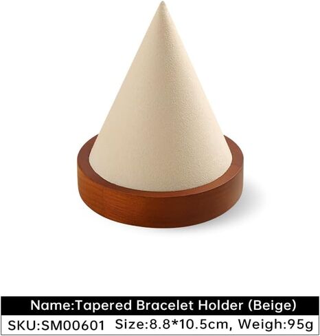 Ring Holder, Jewelry Display for Vendors,Wooden Bangle Bracelet Holder Display,Premium Jewelry Holder,Beige Small Jewelry Stand in Kuwait