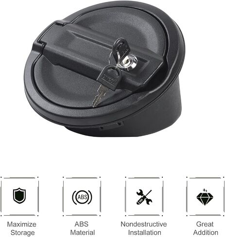 for JL Fuel Filler Door Gas Tank Cap Cover Fit for 2018-2024 Jeep Wrangler JL & Unlimited Sport Rubicon Sahara 2/4 Door, Aluminum Fuel Door Exterior Accessories(Carbon Fiber) in Saudi Arabia