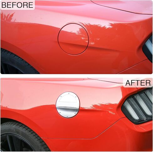RT-TCZ Fuel Filler Door Gas Tank Cap Cover Decoration Exterior Accessories for 2015-2022 Ford Mustang (silver) in Saudi Arabia