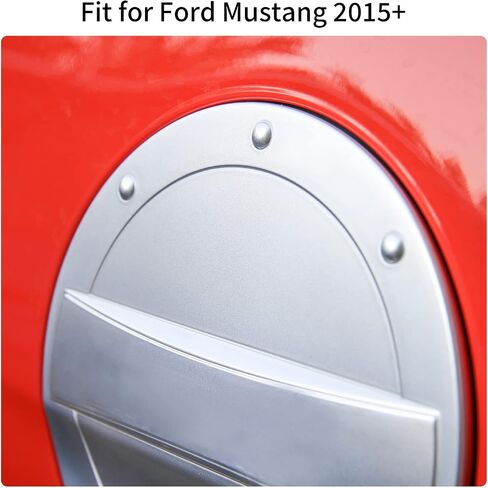 RT-TCZ Fuel Filler Door Gas Tank Cap Cover Decoration Exterior Accessories for 2015-2022 Ford Mustang (silver) in Saudi Arabia