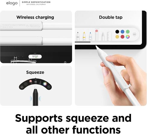 مقبض Elago لقلم Apple Pencil Pro، الجيل الأول، الجيل الثاني وقلم Apple Pencil USB-C in Kuwait