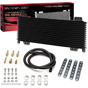 PACEWALKER Transmission Oil Cooler 40,000 GVW Low Pressure Drop LPD47391 47391 with Mounting Hardware