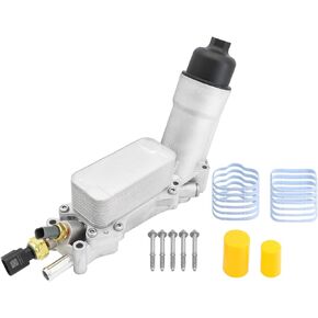 926-959 Aluminum Engine Oil Cooler, Oil Filter Housing Adapter For 2017-2018 Chrysler 200 300, Jeep Cherokee Grand Cherokee,Dodge Charger Challenger Journey Wrangler, Ram ProMaster Replace# 68105583AB