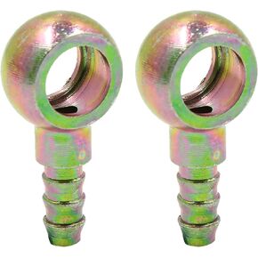 X AUTOHAUX 1/4" 6mm ID Hose Barb 12mm Banjo Fitting Fuel Line Adapter for Motorcycle Car 2pcs
