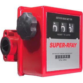 1" Mechanical Fuel Meter 19-75(5-20 GPM) 3-Digital Aluminum Diesel Gasoline Flow Liter Meter for Fuel Transfer Pumps