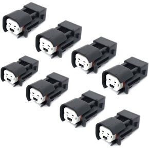 8pcs Fuel Injector Adapter Connector Kit Replacement Compatible with EV1 to USCAR EV6 & EV14 Che-vy LS1 LS2 LS3