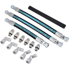 Handor 7.3L Engines HPOP Hoses Lines Kit & Crossover Engine Oil Pumps, High Pressure Oil Line Kit Hydraulic Hose Compatible with 1999-2003 For-d