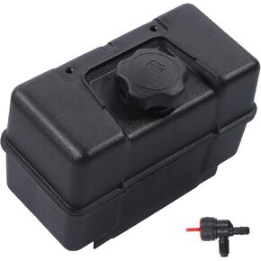 Misakomo 691993 Fuel Tank, 4 Quart Plastic Gas Tank with Shut Off Valve and Cap Compatible with Briggs and Stratton, Lawn and Garden Equipment Engines, Snow Blowers, Troy-bilt, for Remote Mounting